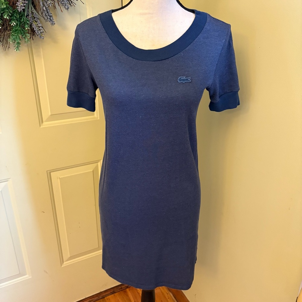 LACOSTE Pique Cotton Shirt Dress size 36